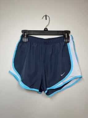 Nike Women’s Dark Navy Shorts with Light Blue Trim